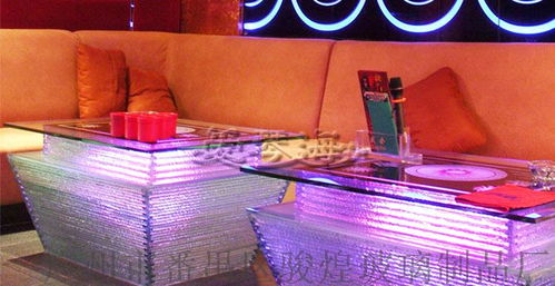 广州市番禺区骏煌玻璃制品厂 定制2019 KTV发光玻璃茶几新款式，点亮花街互娱潮流